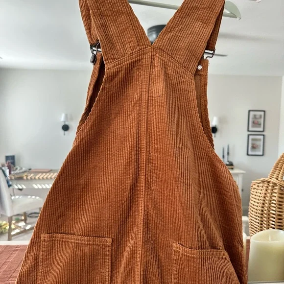 Rewash Corduroy Pinafore in Camel Brown - Picture 5 of 5